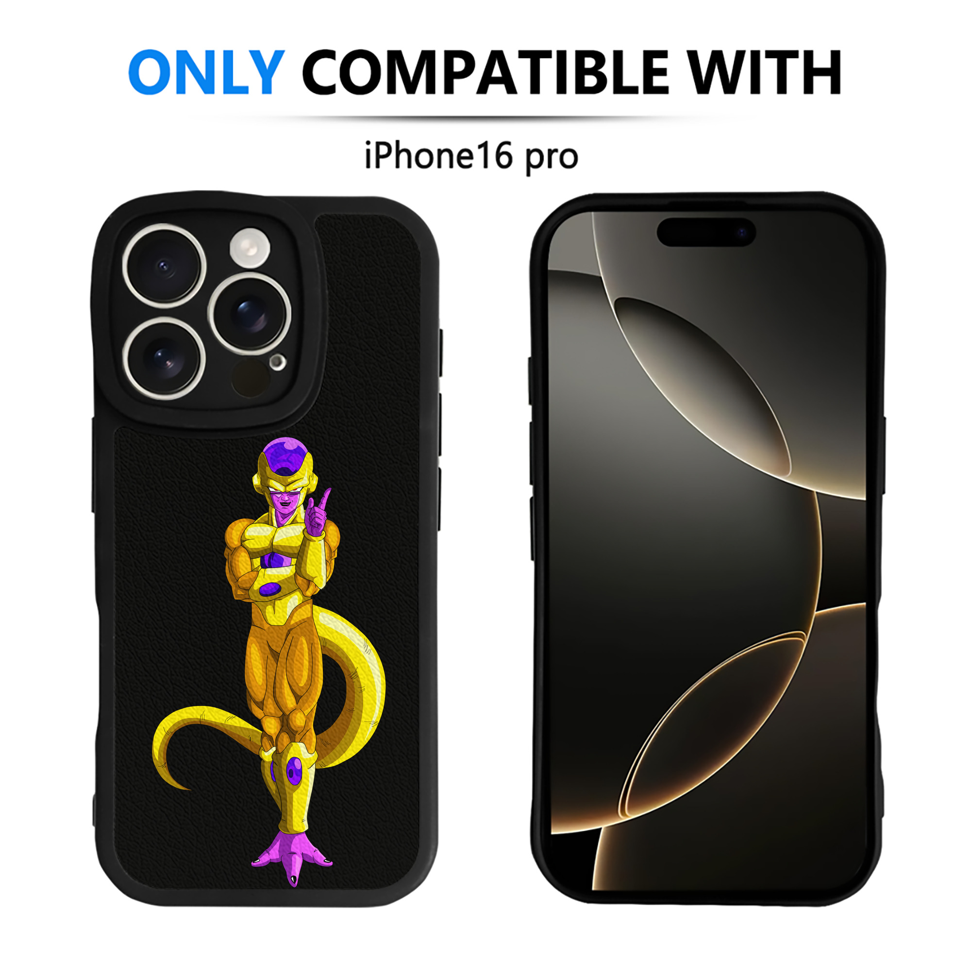 （画像用） ドラゴンボール フリーザ DRAGON BALL Frieza 【iPhone 16シリーズ対応】シリコンスマホケース（レザー調） 材質：シリコン